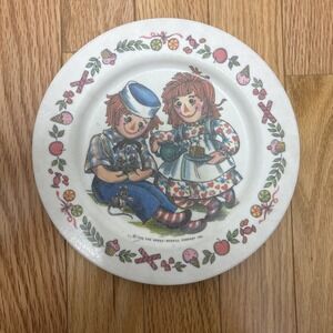 Vintage 1969 Oneida RAGGEDY ANN‎ & ANDY Melamine Ware Plate #3119 Bobbs-Merrill